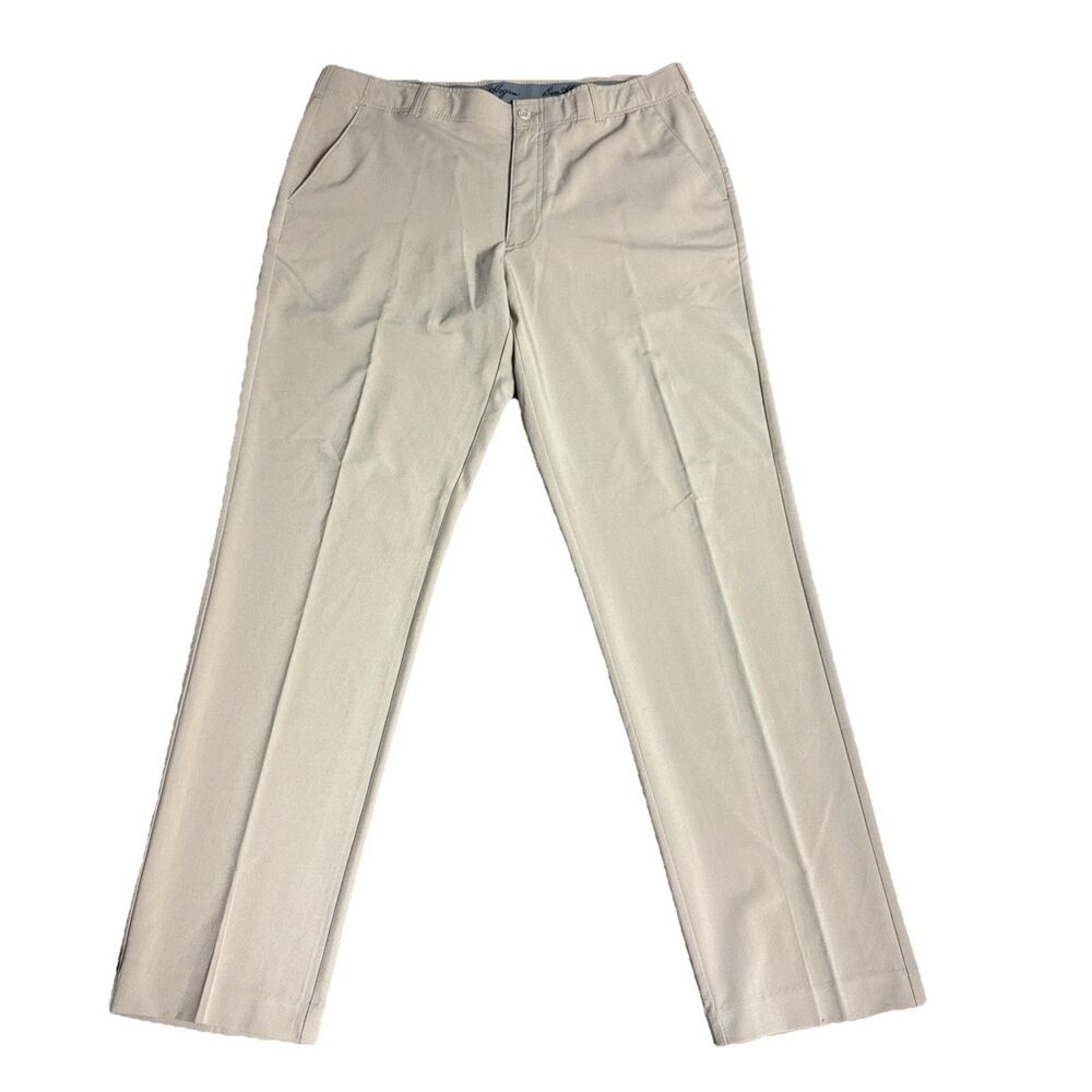 Ben Hogan Golf Pants Mens Size 36x32 Performance Stretch Tan Flat Front